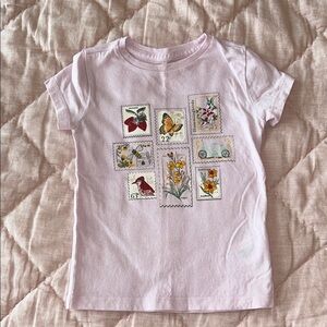 Crewcuts Pink Toddler XXS (2-3T) T-Shirt with Stamp Design